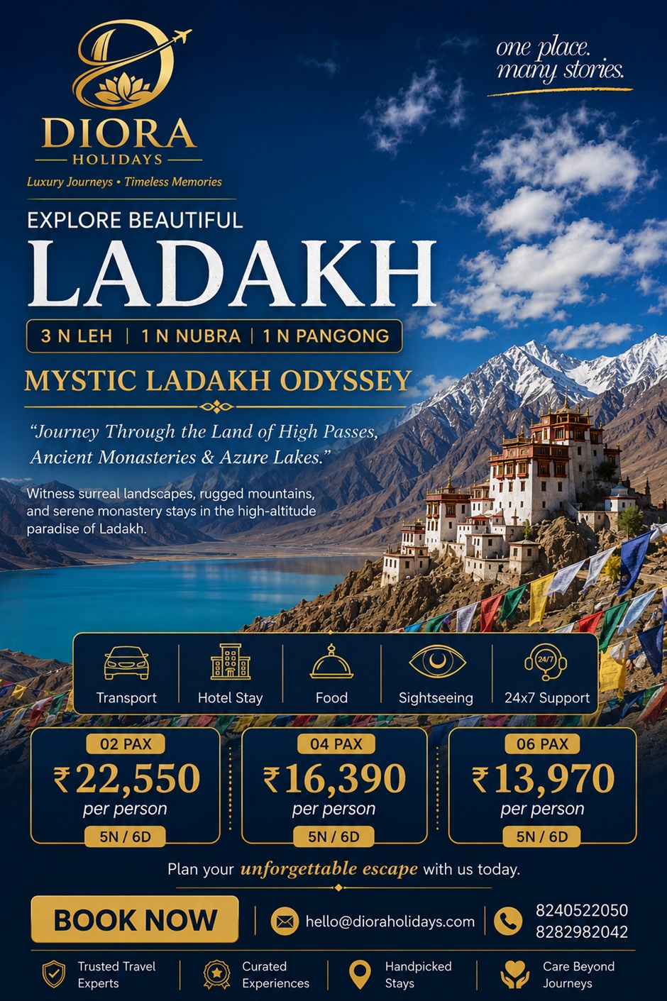 Mystic Ladakh Odyssey | 5 Nights 6 Days Tour Package (Leh, Nubra, Pangong)